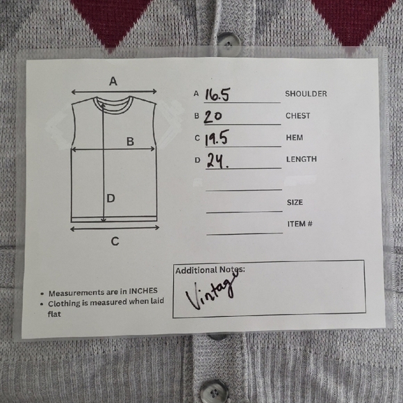 Vintage Cooper Argyle Knit Sweater Vest – Made in Canada (Size M/L) - Picture 8 of 8